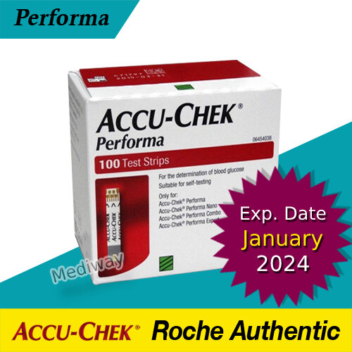 Accu chek performa test strips 100 Diabetes Glucose Test Strips Exp: January 2024*Longest Expiry*Fast Shipping*Local seller SG*Brand new*Roche Authentic brand*Lowest Price*