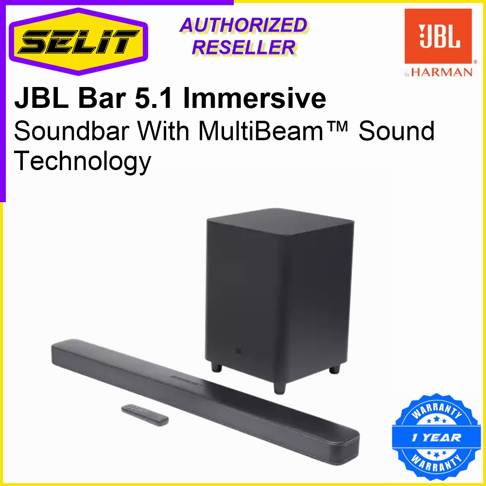 JBL Bar 5.1 Immersive Soundbar With MultiBeam Sound Technology [Selit Trading]