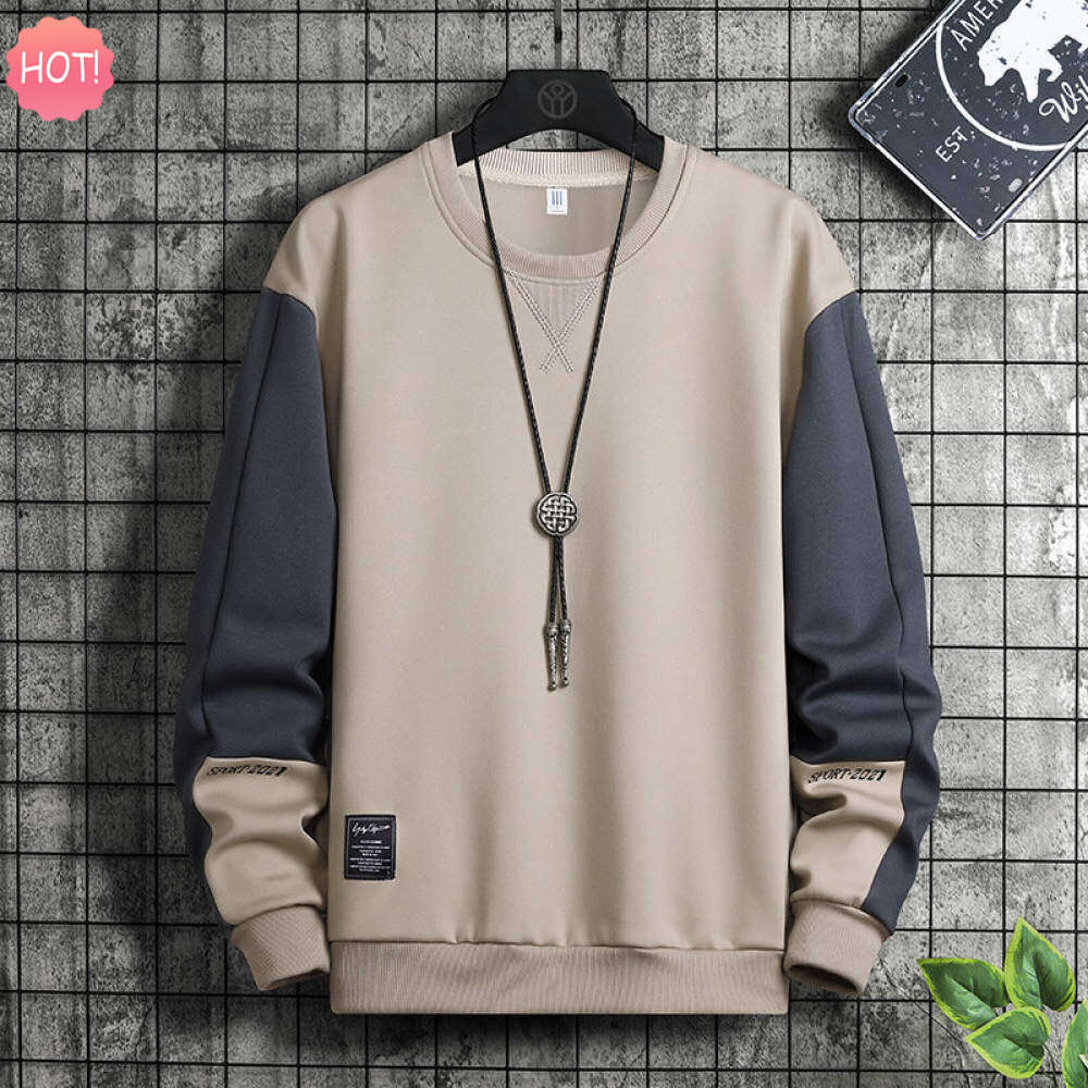 LUX ANGNER Oversized Men's Sweater Pullovers 2022 Spring Autumn O Neck Loose Warm Sweatshirt Male Casual Knitted Pullovers Streetwear For Men