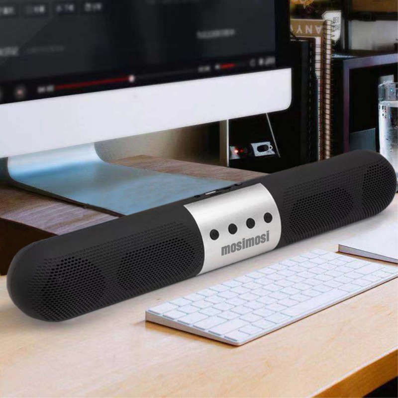 mosimosi Desktop Soundbar Speaker XBS-88/ 10W Bass Bluetooth Speaker //4 Type Play Mode /AUX / FM /USB// Bluetooth Answer Calling Function / Up to 4h Playtime/ 6 Month Local Seller Warranty