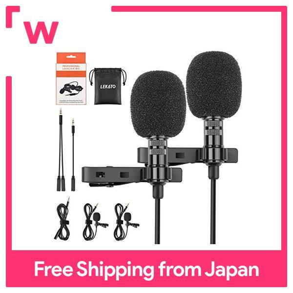 Pin Microphone Condenser Microphone Clip Microphone Mini Microphone Clip Smartphone Microphone Omnidirectional Compatible with iPhone/iPad/Android/PC/Camera YouTube/TikTok/Vlog Video Shooting Live Bro