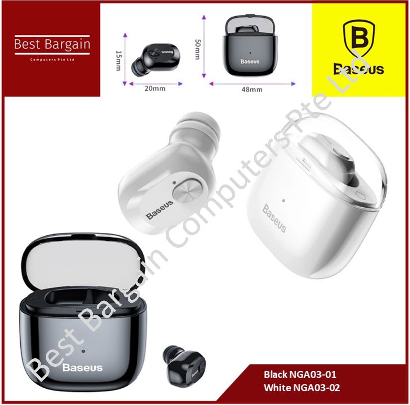 Best Bargain -  Baseus Encok Wireless Earphone A03 NGA03-01 Black or NGA03-02 White