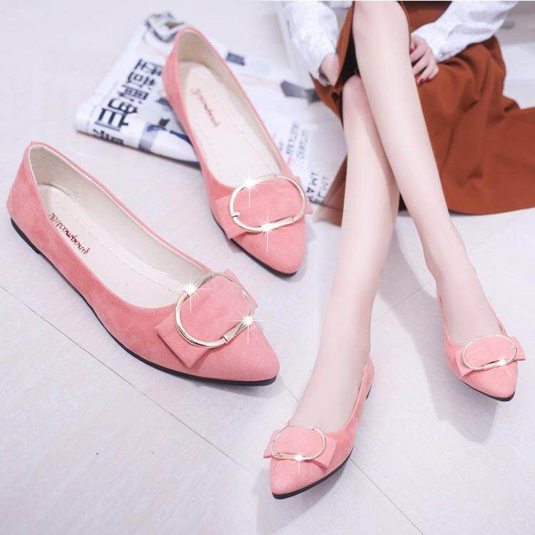Women's Flat Shoes 2020 New Spring and Autumn Korean Version of the Shallow Mouth Pedal Shoes Fashion All-match Women's Shoes Flat Pointed Toe