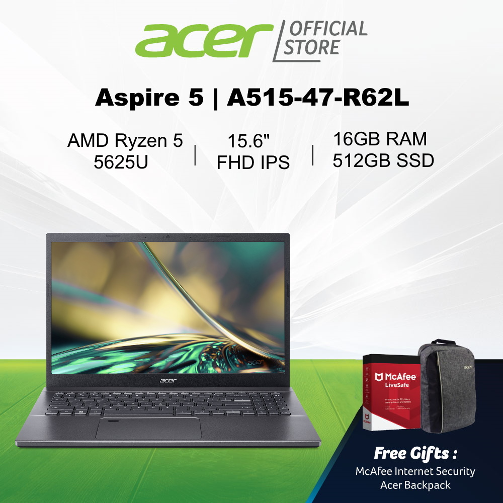 [AMD Ryzen 5 5625U Processor] Acer Aspire 5 A515-47-R62L 15.6 Inches FHD IPS Laptop | 16GB RAM