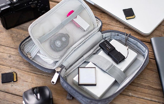 Cable Organizer Bag Electronic Gadget Organizer Style of Japan