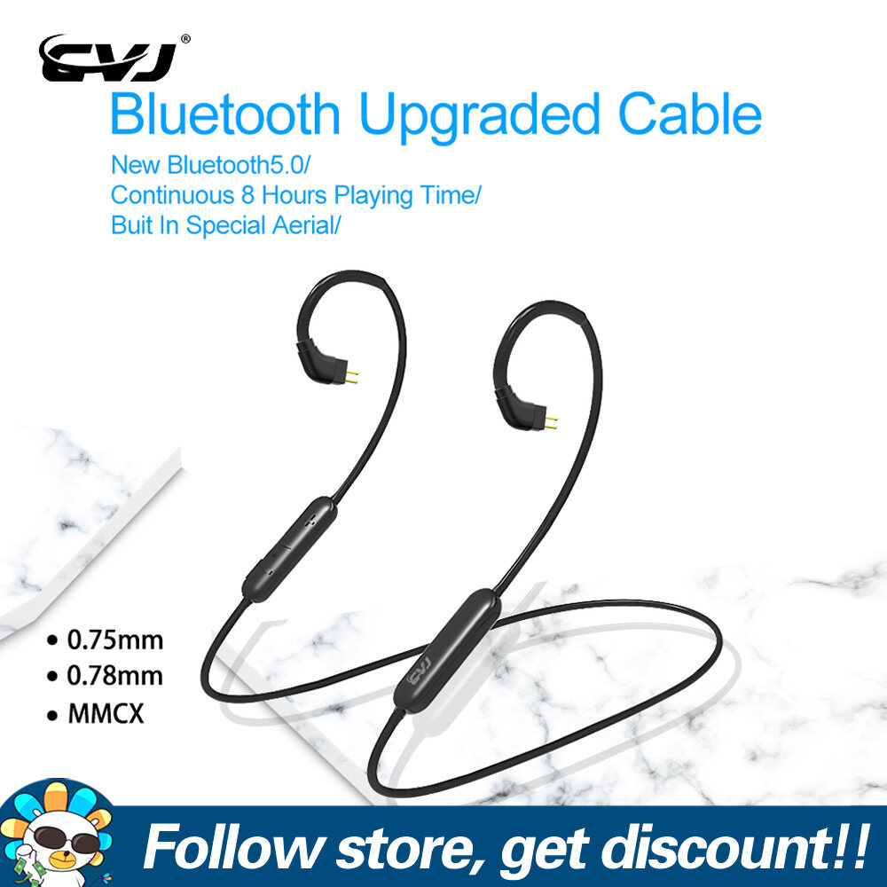 FAAEAL CVJ CT1 Bluetooth Cable Wireless Upgraded Cable Earphone Replaceable Line Bluetooth Module With 2Pin 0.75mm/0.78mm/MMCX Connector Cable For BLON BL03 Moondrop Aria KZ ZSN Pro CCA CA16 Pro TRN M