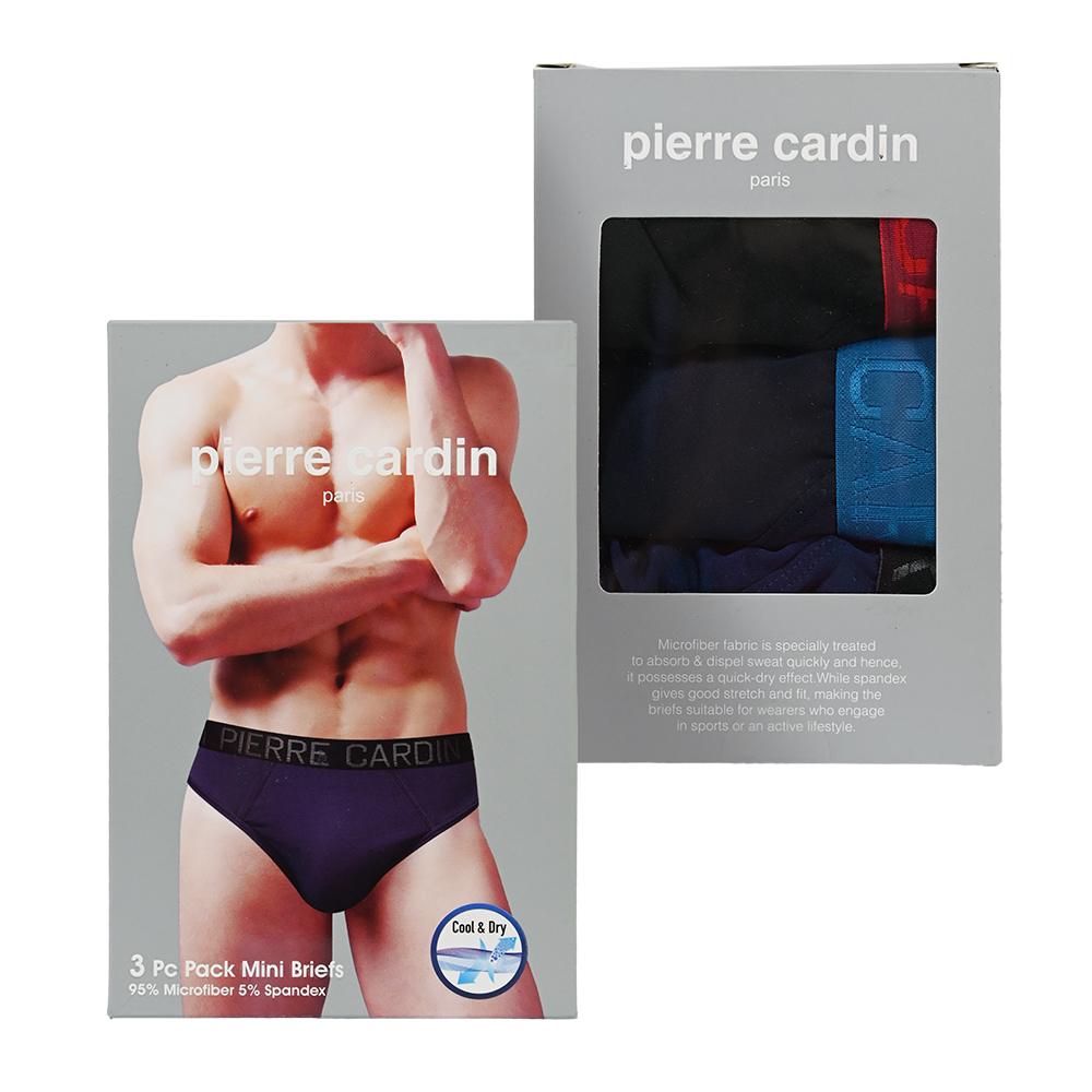 Pierre Cardin 3 Piece Pack 95%Microfibre 5%Spandex Mini Briefs