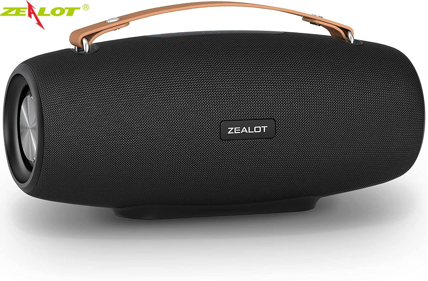 ZEALOT S67 75W New Bluetooth Speakers Portable Bluetooth Speakers Loud with BassUp Technology,IPX6 Waterproof Outdoor Speaker 50H Playtime,EQ,Stereo,Party, Beach Wireless Speaker