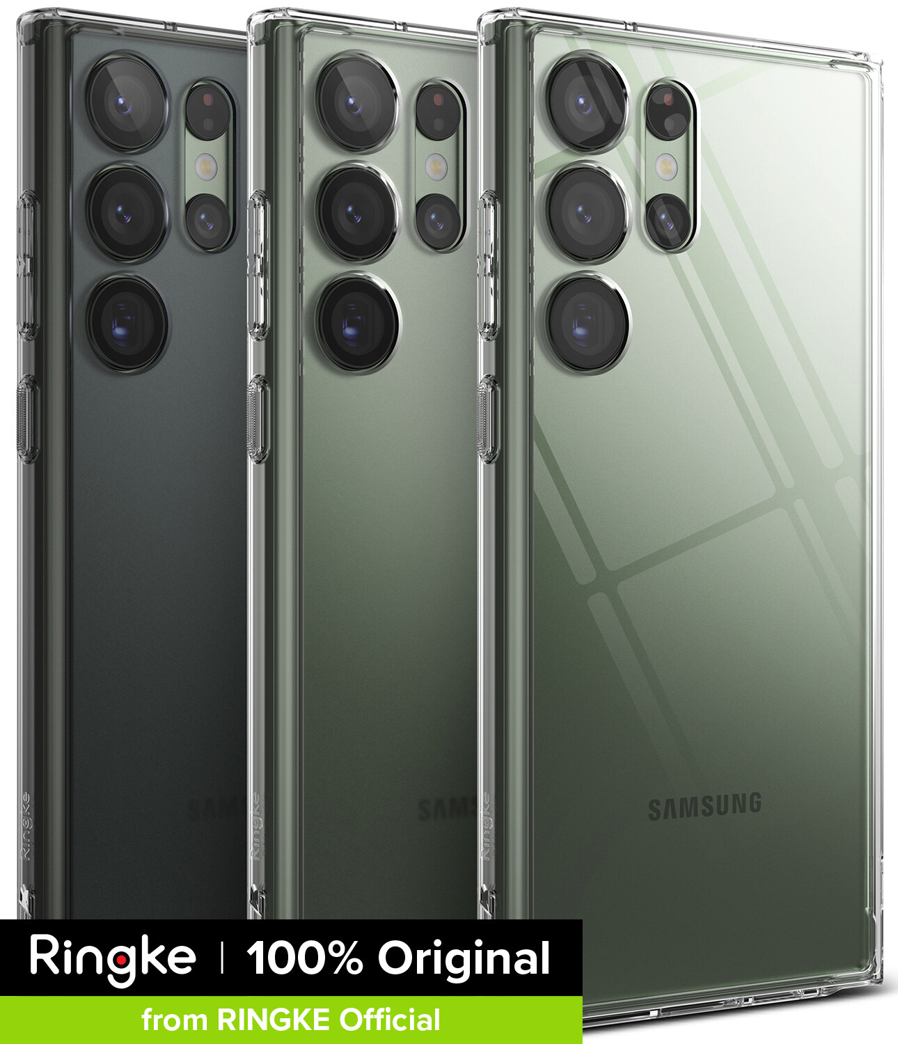 Ringke Fusion Compatible with Samsung Galaxy S23 Ultra 5G Case, Transparent Hard Back Shockproof TPU Bumper Cover with Wrist Strap