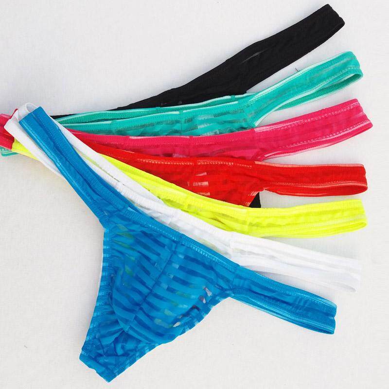 3pcs/Lot Sexy Men Underwear Male Panties Fashion Mens Transparent Thongs and G Strings Mens Underpants Pouch Bulge T-back Shorts
