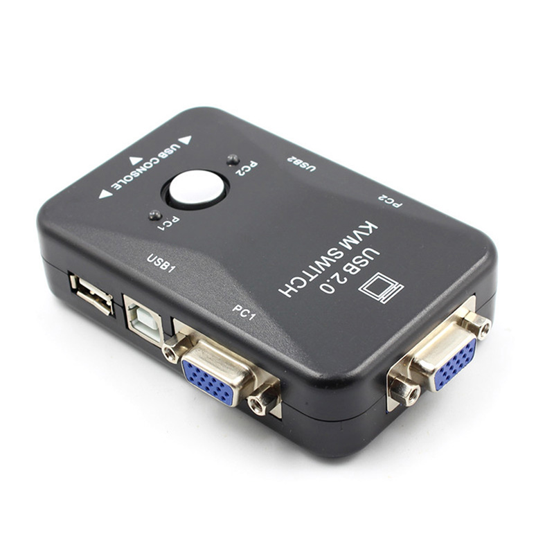 aiqinhaimaoyi 2 Port USB VGA KVM Switch Box For Mouse Keyboard Monitor Sharing Computer PC