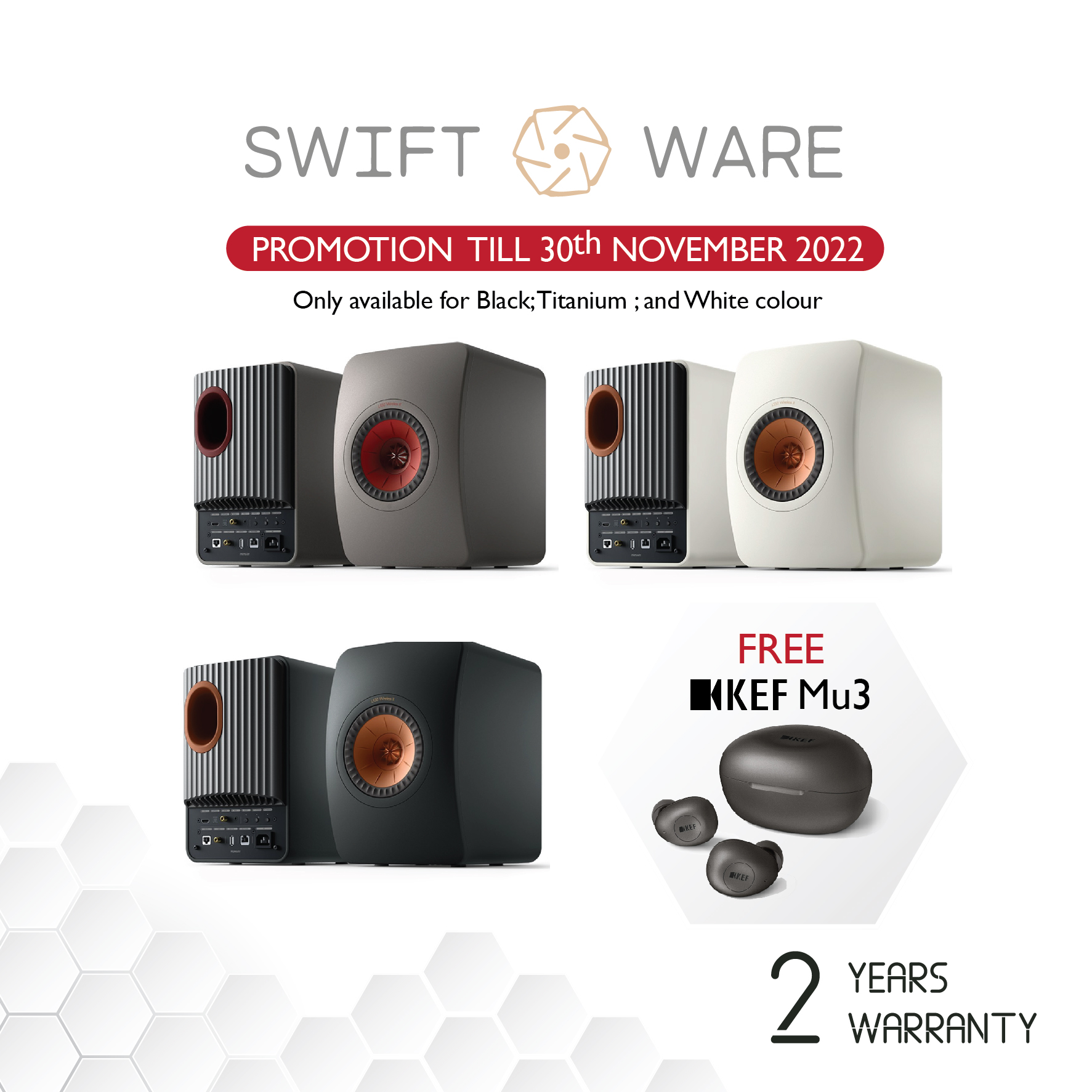 【Same day delivery 】KEF LS50 Wireless II Active Bookshelf Speakers LS50W II LS50W 2